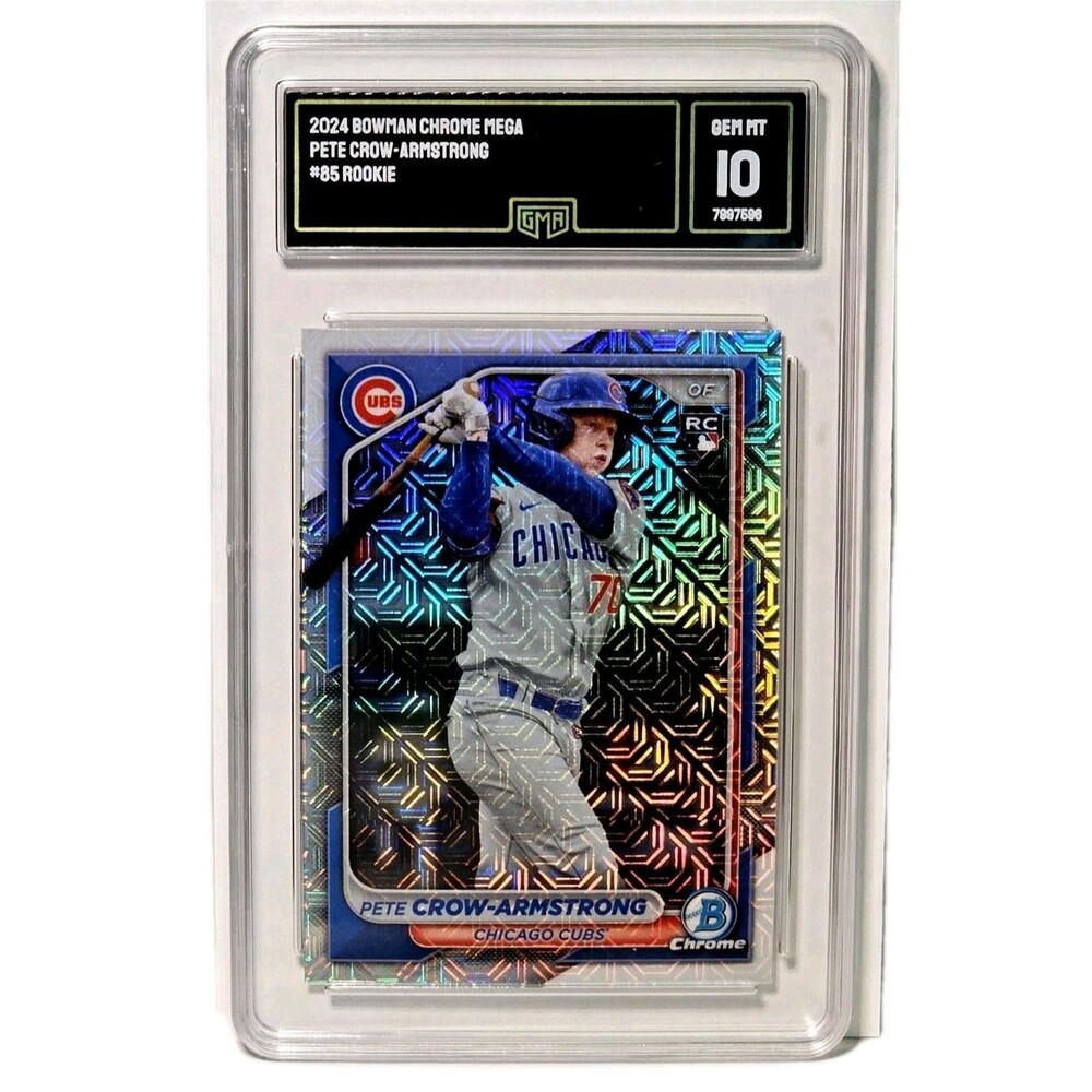 PETE CROW-ARMSTRONG RC GEM MINT 10 MEGA MOJO REFRACTOR BOWMAN #85 2024 ALLSTAR!